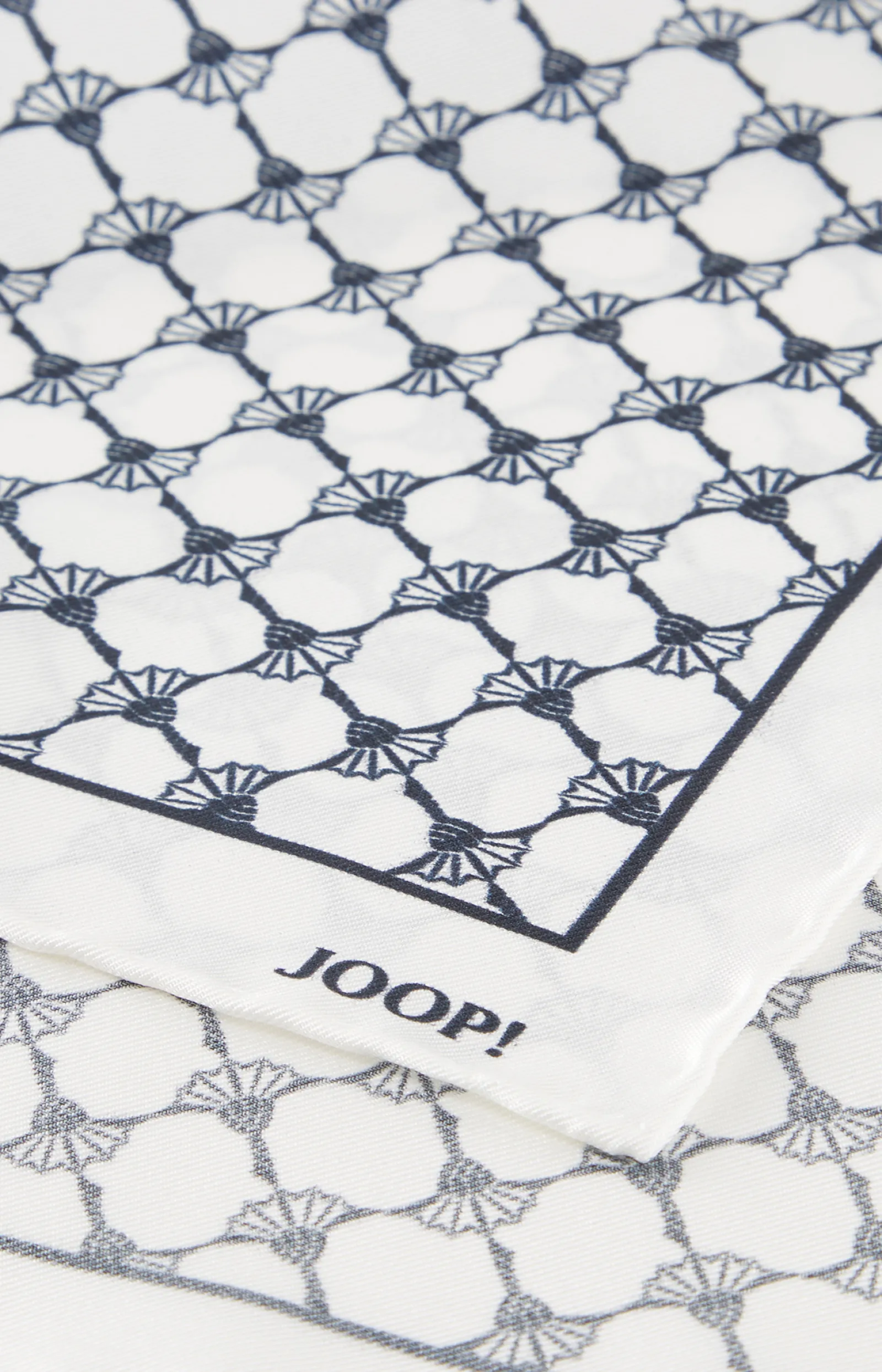 JOOP! Krawatten & Fliegen*Cornflower Seiden-Einstecktuch in Offwhite/Dunkelblau