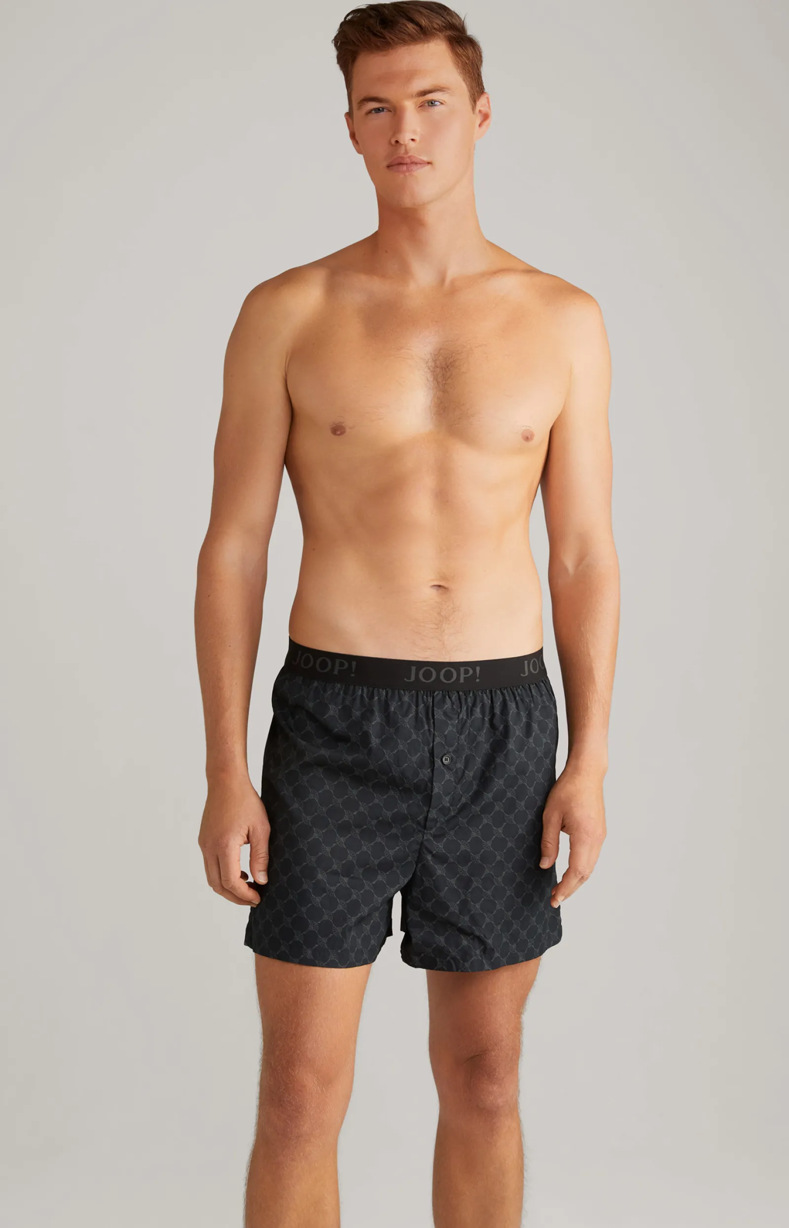 JOOP! Unterwäsche&Loungewear*3er-Pack Fine Cotton Boxer in Hellgrau/Schwarz/Dunkelblau