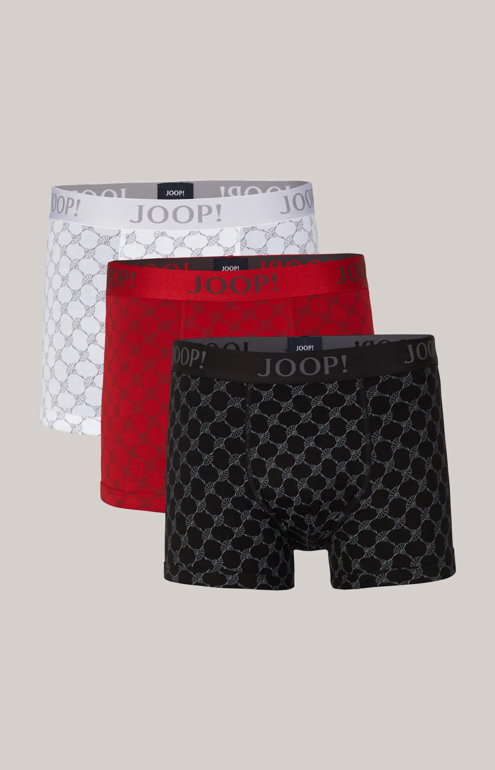 JOOP! Unterwäsche&Loungewear*3er-Pack Fine Cotton Stretch Boxer in gemustert