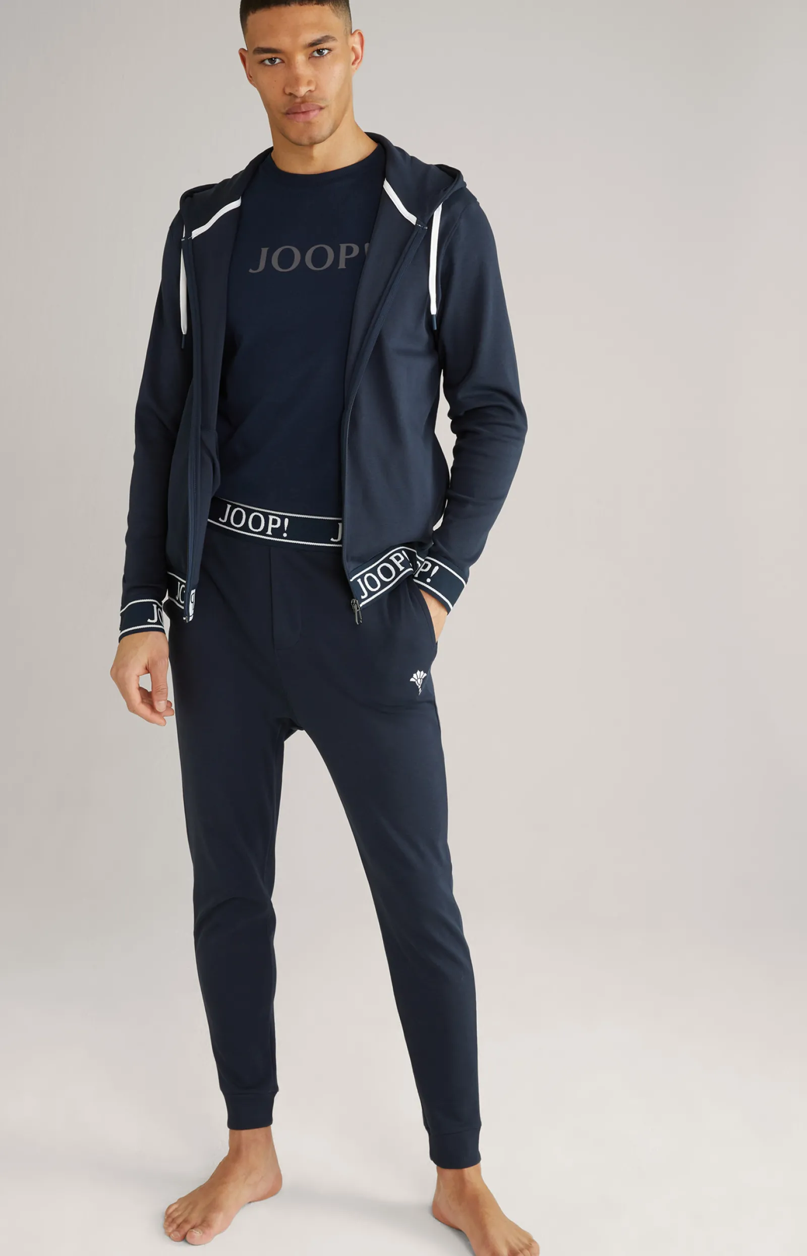 JOOP! Unterwäsche&Loungewear | T-Shirts&Sweats*Hoodie-Sweatjacke in Dunkelblau