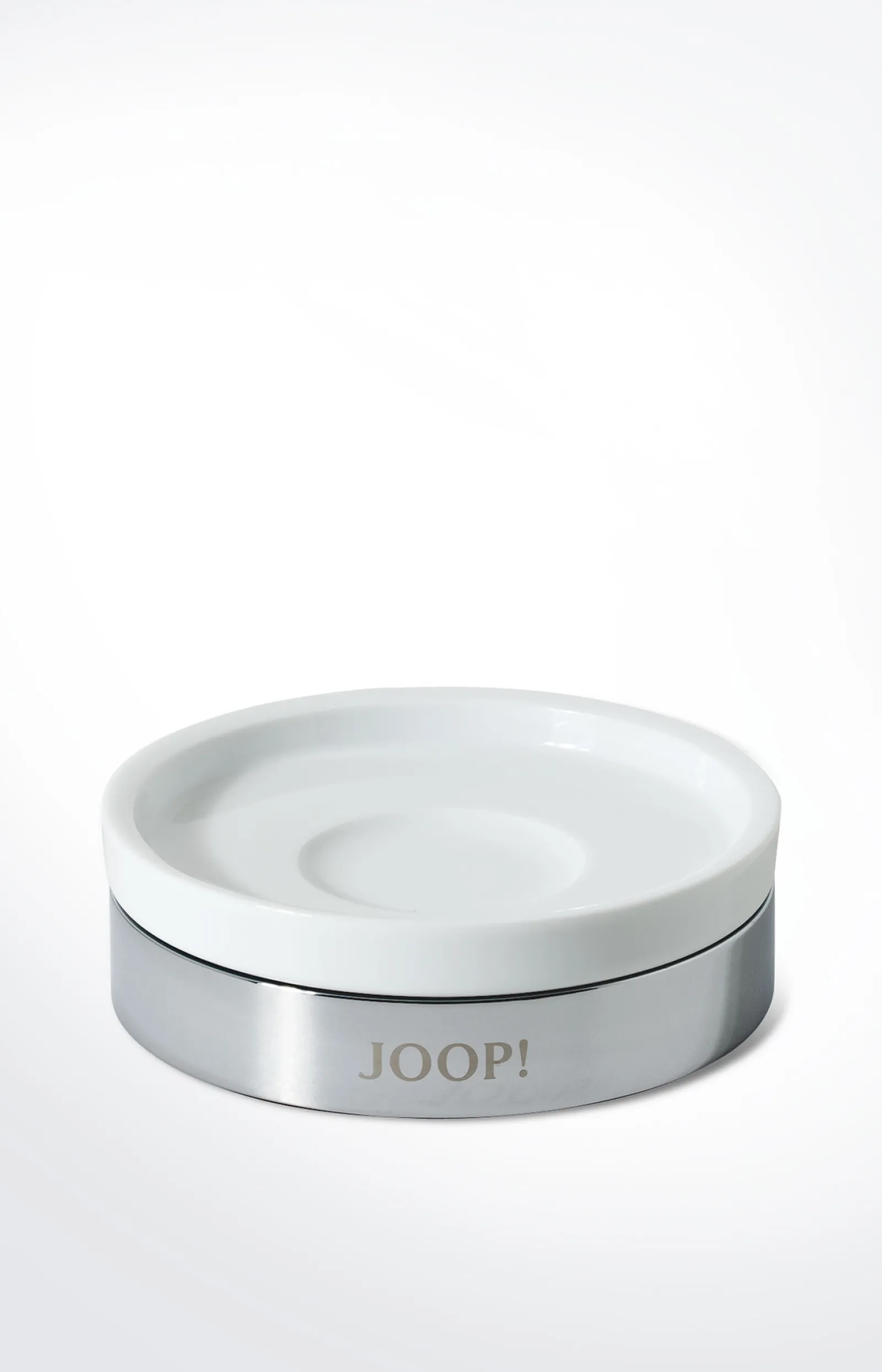 JOOP! Bad-Accessoires*Seifenschale Chromeline, Silber/Weiß